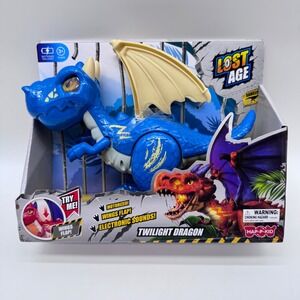 Hap-p-kid Twilight Dragon Toy Kids Blue Lost Age Motorized Sound Wing Flap